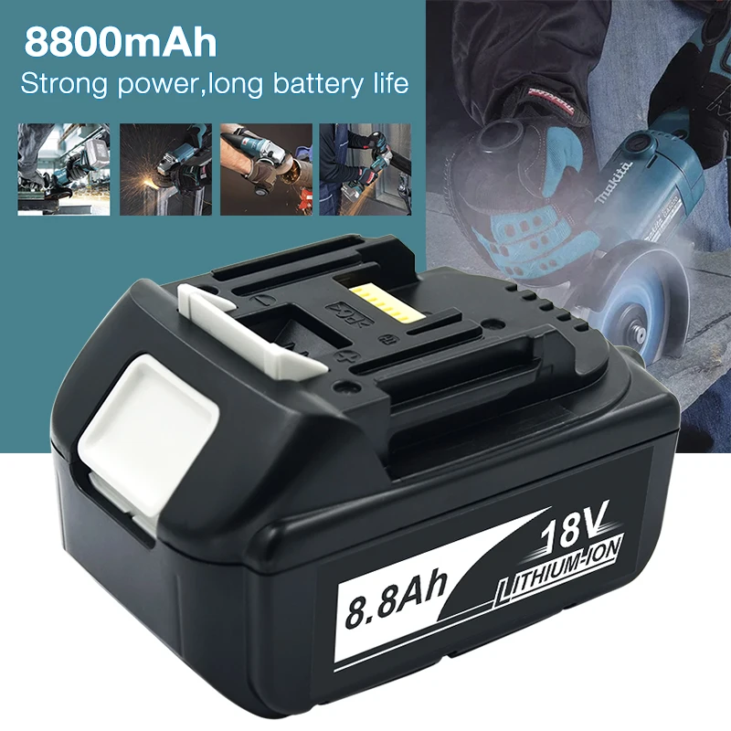 18 в 8.8Ah Li Ion Мощность инструмент Перезаряжаемые Батарея для Makita BL1830 BL1840 BL1850 BL1860