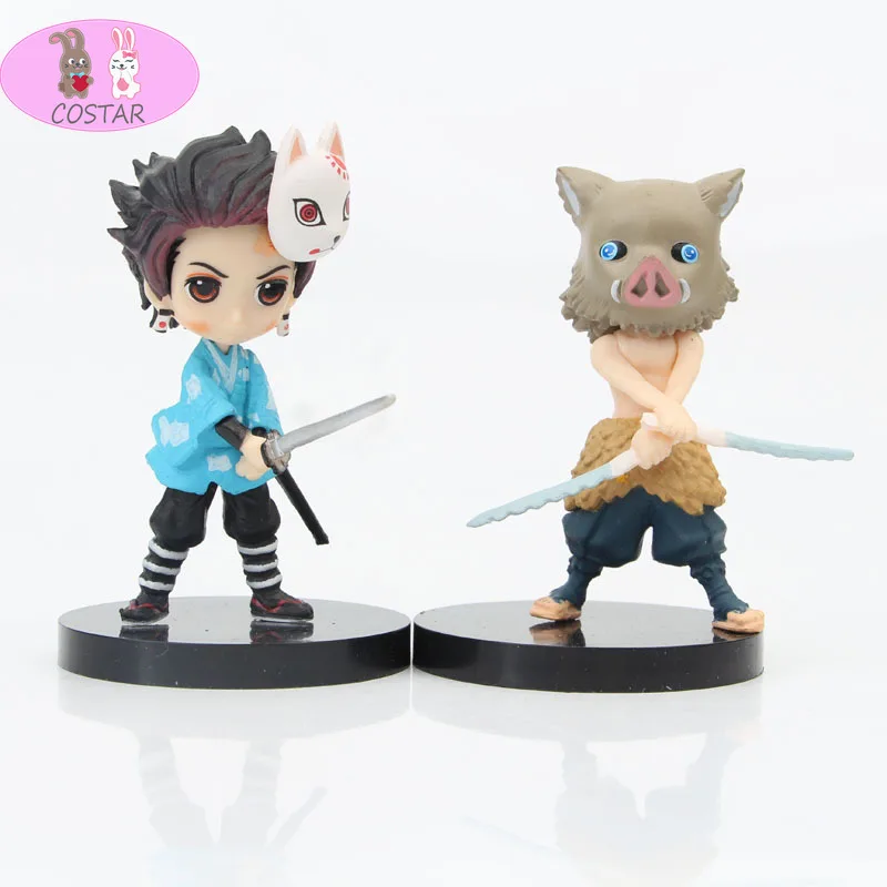 

COSTAR 6PCS Anime Demon Slayer Tanjirou Nezuko Zenitsu Inosuke Giyuu Figure PVC Model Toys Set