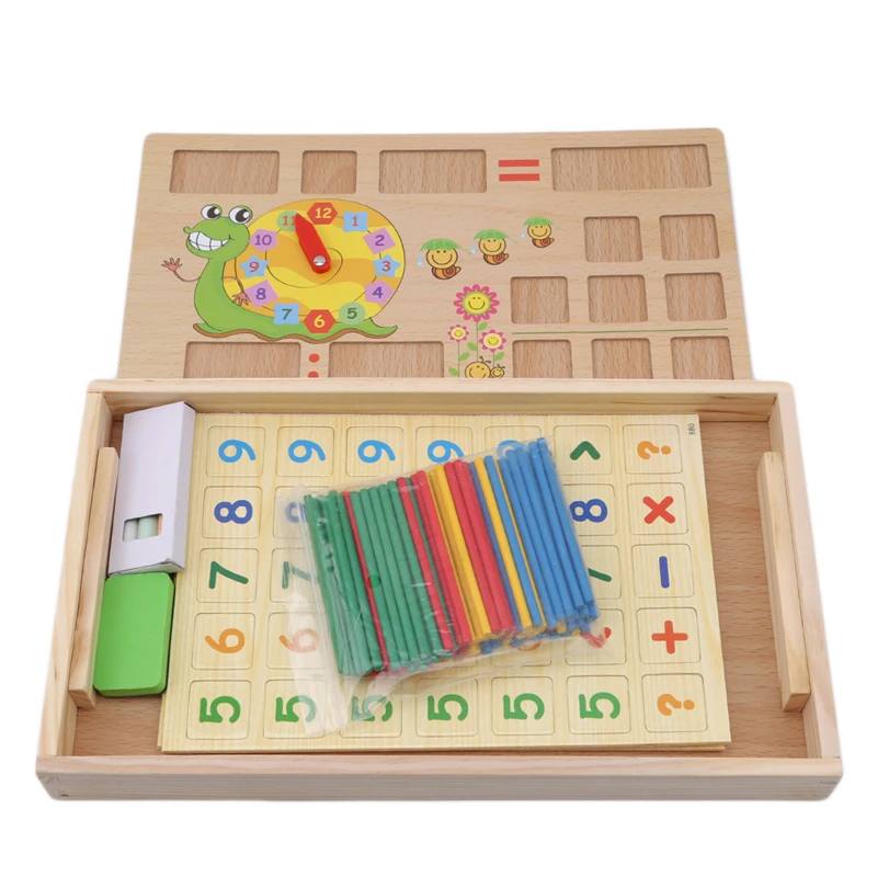 

Wooden Toy Children's Early Math Toy Educational Toys Multi-function Digital Stick Operation Learning Box Toys for Children