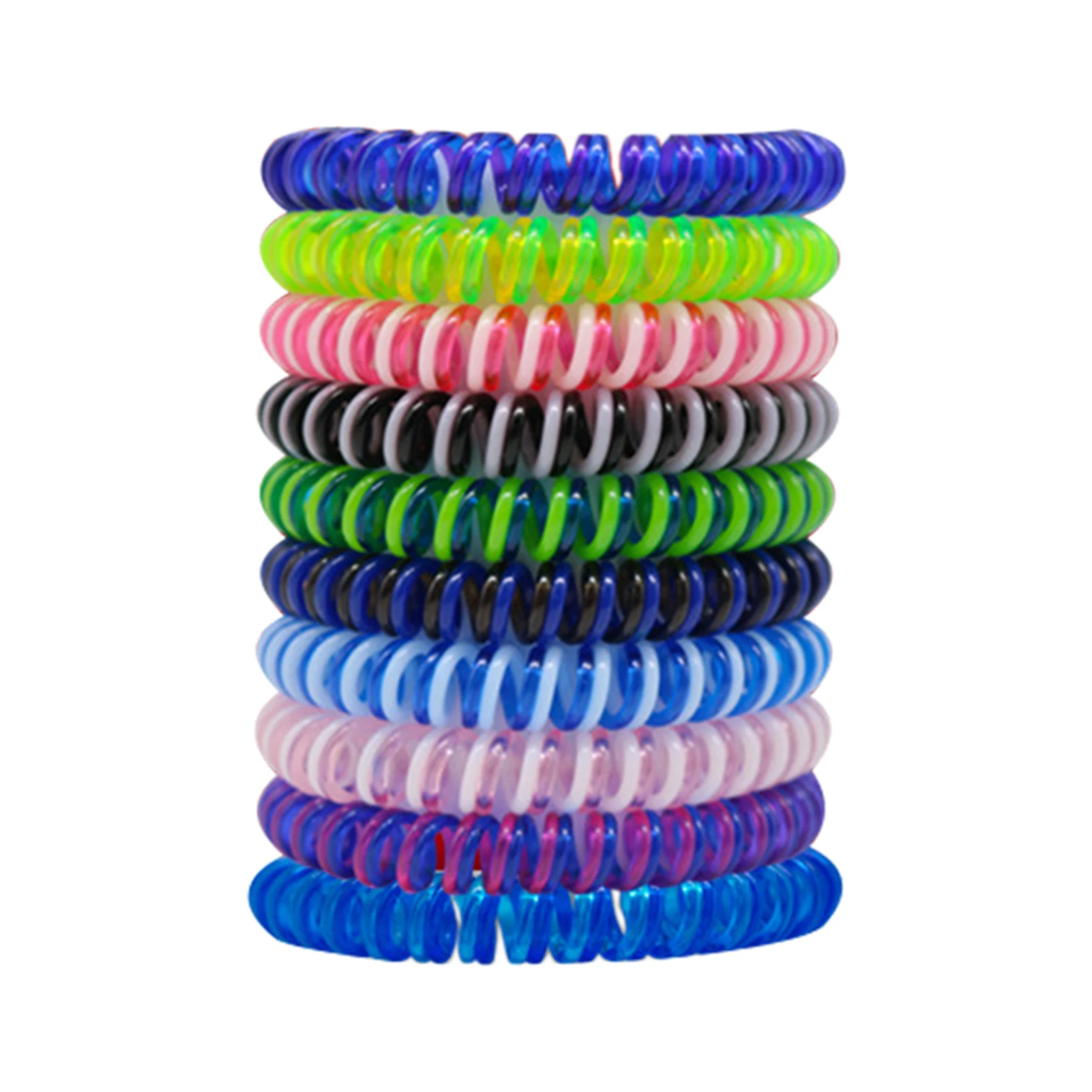 

10 PCS Colorful Spiral Bracelets with High-Quality EVA Multi-Purpose Durable Long Lasting Portable for Children Adult YA88