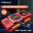 7S 500A Li-Ion Smart BMS 3S 10S 300A 400A 3,7 V Номинальная литиевая Daly BMS с вентилятором UART Bluetooth 12V 24V 36V для электромобиля
