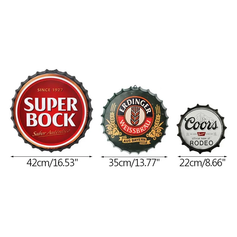 

Home Decoration Accessories Creative Hanging Beer Cover Ornaments Miniature Hanging Wall Decoration Wrought Iron Wall Pendant