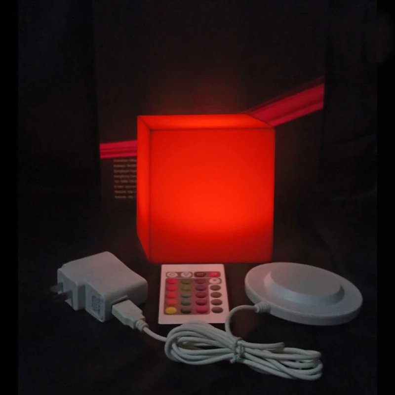 RGB перезаряжаемая светодиодная подсветка мебель дистанционное управление внешний светодиодный куб стул бар KTV Pub пластиковые столы освещение AC80-265V
