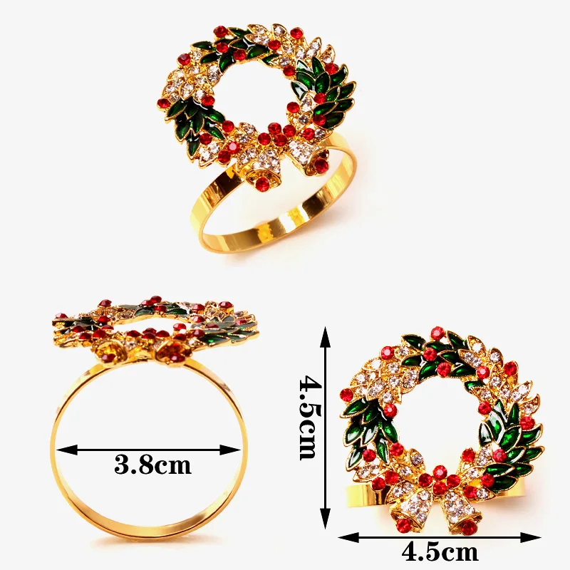 

Napkin Rings Round Rhinestone Multi Function Towel Napkin Ring For Home Hotel Banquet Valentine's Day Rose Flower Napkin Ring