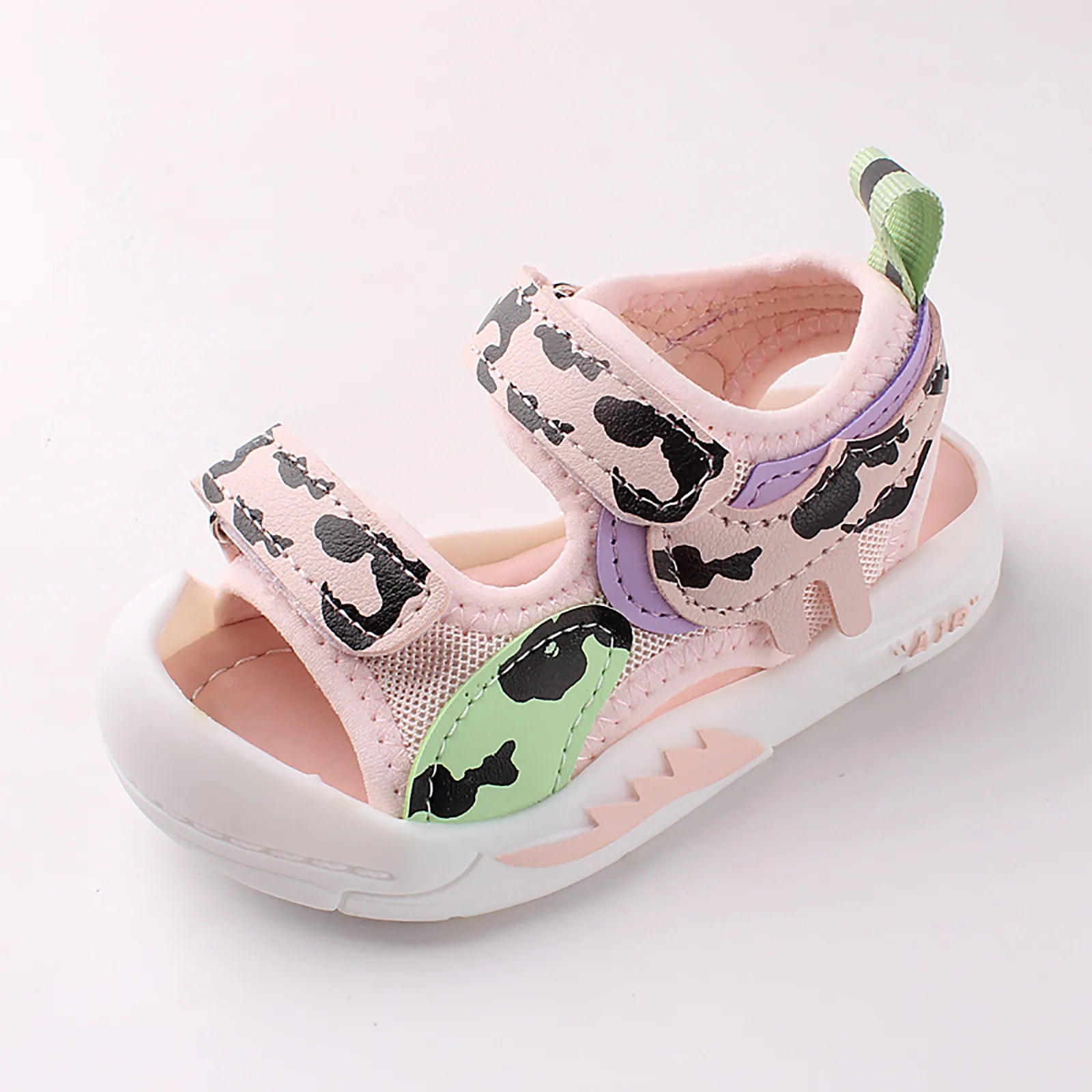 

Sandals baby shoes Sandals baby baby girl Sandal Toddler Summer Sandals Children Cow Pattern Non-slip Beach Shoes Soft Sandalias