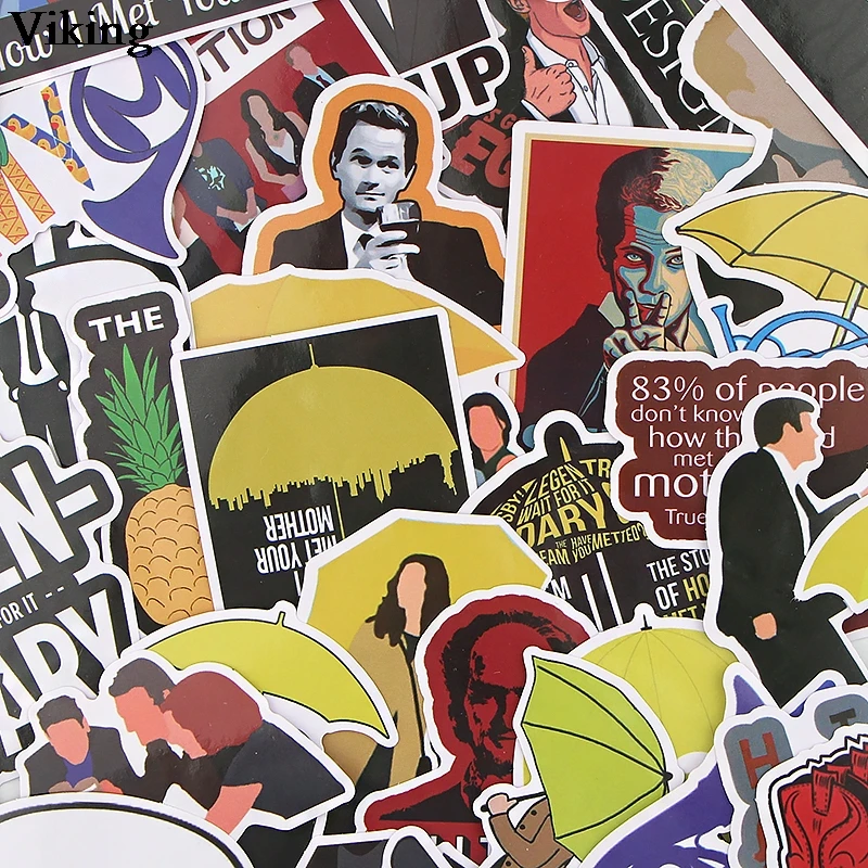

20Pcs/set How I Met Your Mother Stickers Vintage Luggage Suitcase Laptop Stickers Fashion Decals PVC Scrapbooking Stickers G0777