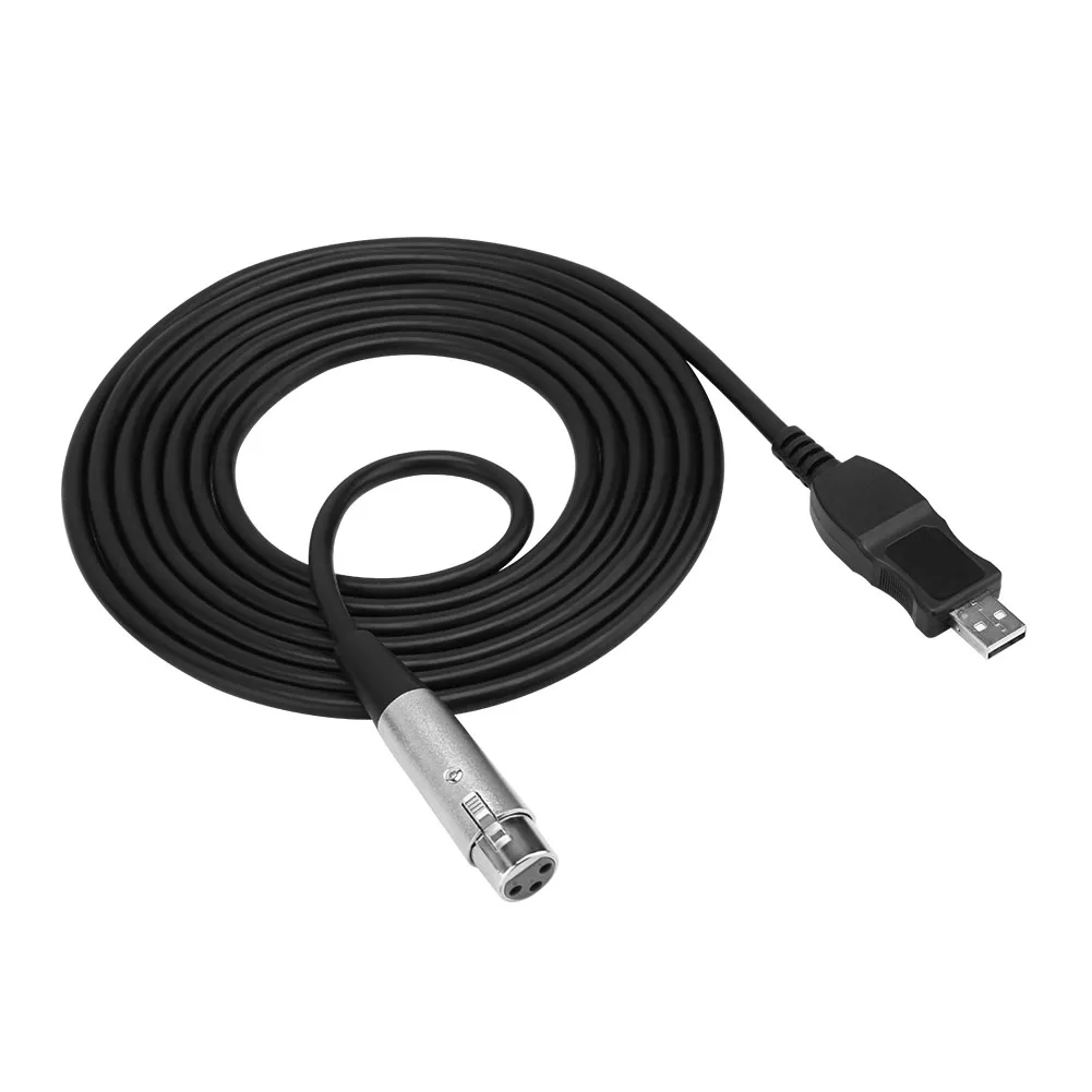 

USB штекер к XLR гнездовой микрофон Микрофон Студийный аудио кабель адаптер