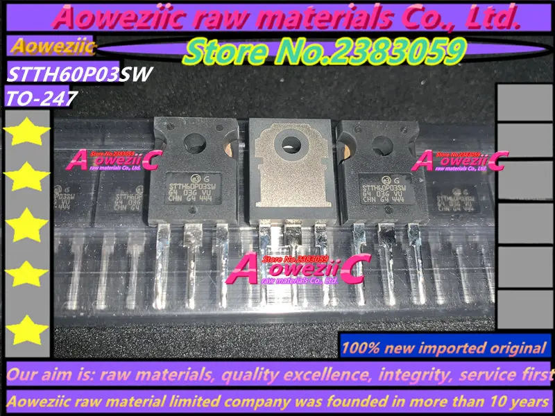 Aoweziic 100% новый импортный оригинальный выпрямитель STTH60P03SW STTH60P03 TO-247 с быстрым
