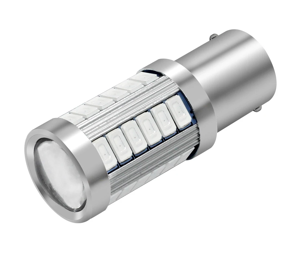 7443 1157 1156 5630 5730 BA15S P21W 33 Smd светодиодные лампы для автомобиля с тактовой мерцающей лампы стоп сигнала фонари заднего хода лампы дневного света красный цвет: желтый, белый 12V