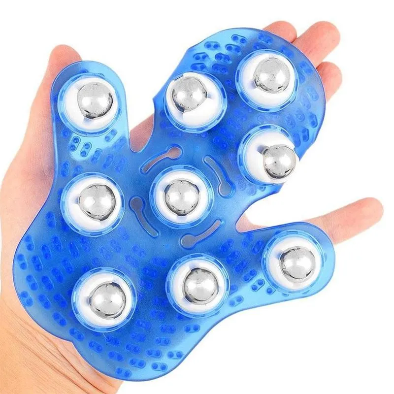 

9 Balls Body Massage Glove Muscle Pain Relief Relax Anti Cellulite Massager For Neck Back Shoulder Buttocks Health Care Tool