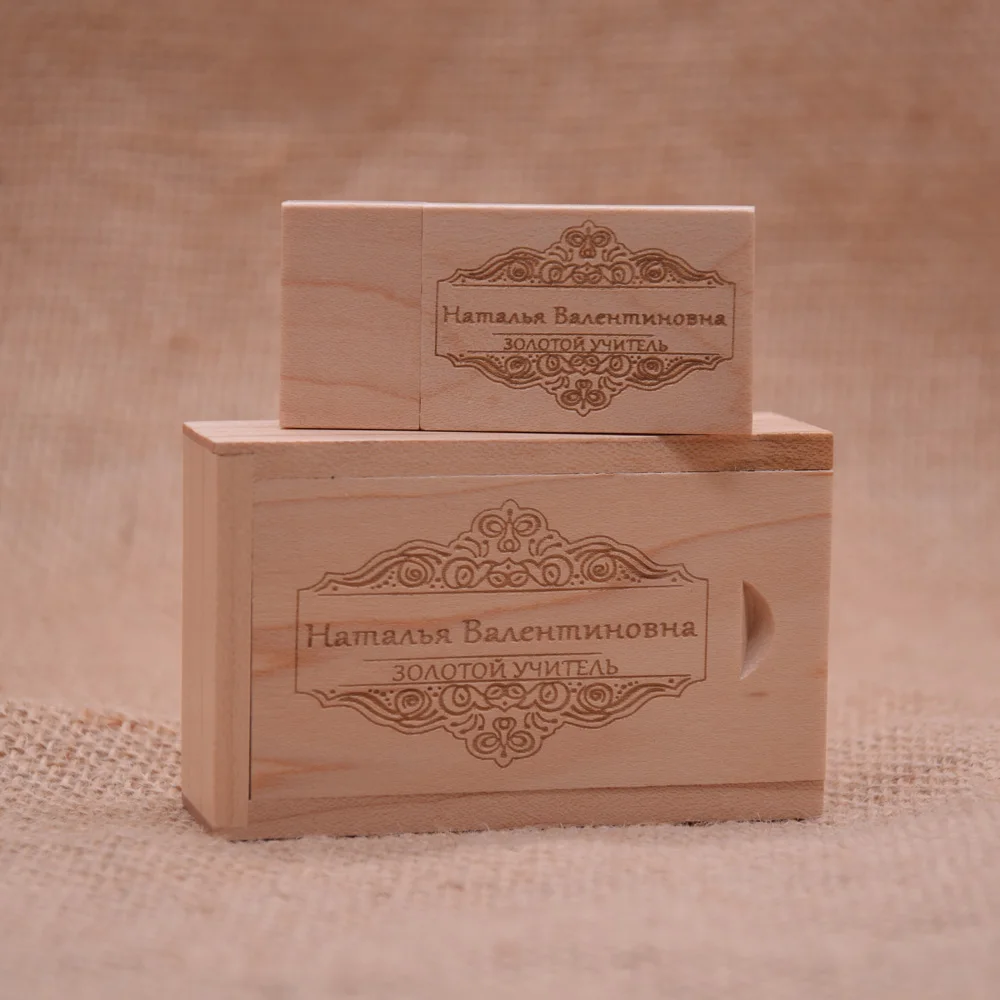 USB 2 0 деревянный флеш накопитель флешка карта памяти + Подарочная коробка 4 ГБ 8 16 32
