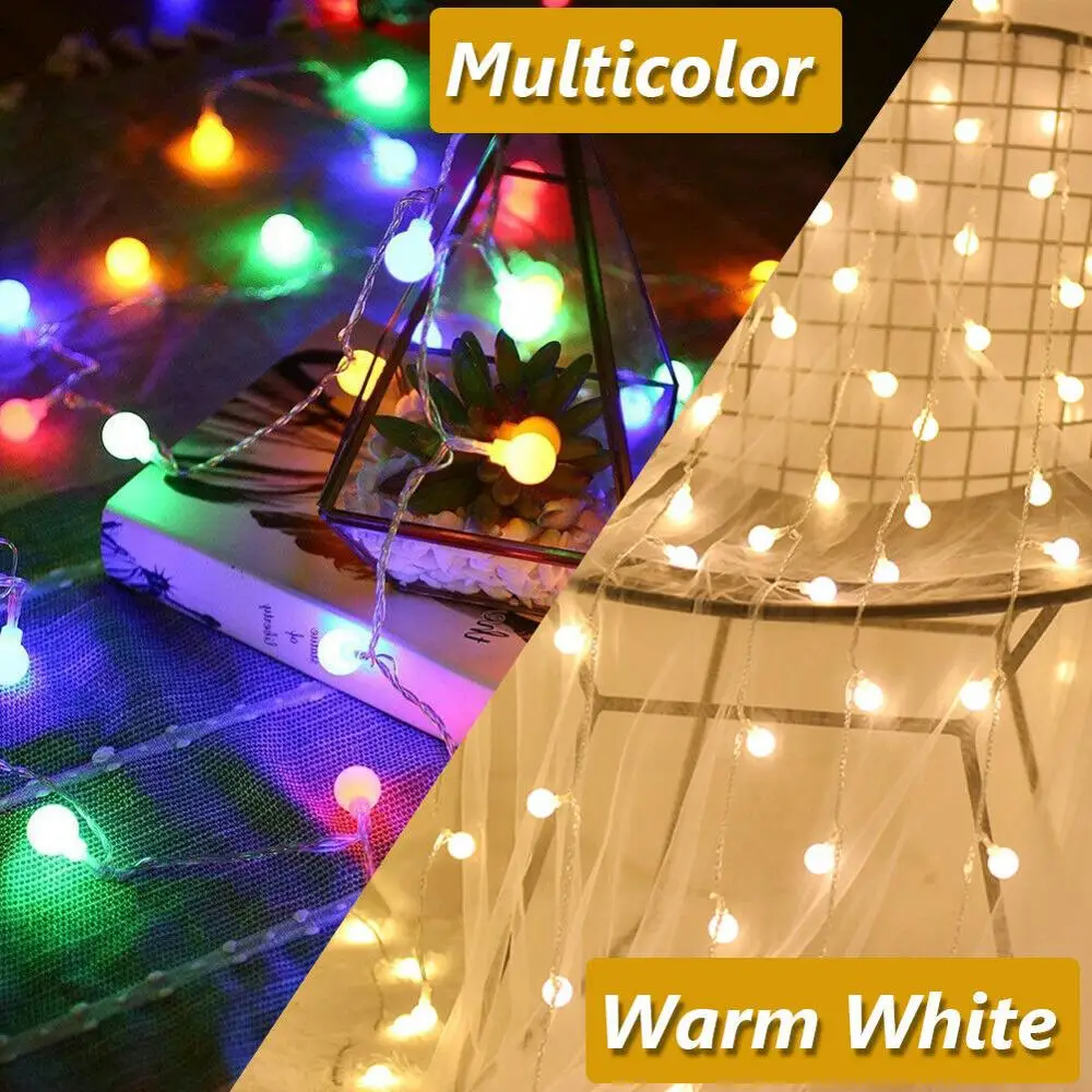 Гирлянда светодиодная Водонепроницаемая на рождественскую елку 10 м 100