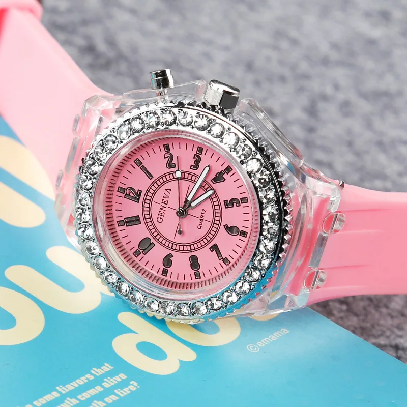 

New Fashion Flash Children's Watches Girls Boys Student Watch Colorful LED Electronic Kids Wristwatch Gifts Clock reloj infantil