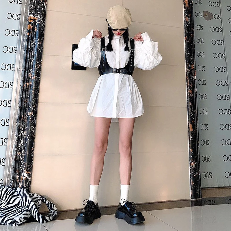 

New Fashion Trend Women Gothic Handmade PU Leather Harness Belts Body Bondage Waist Belt Strap Punk Rock Stylish Accessorie