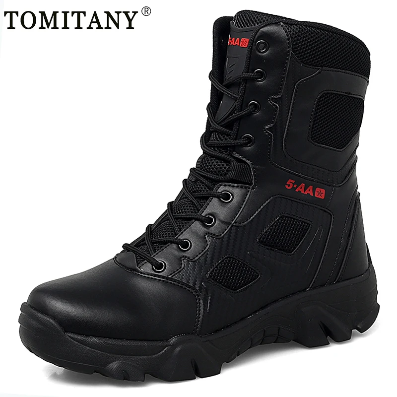 Shoes 2021 Winter Men Combat Tactical Boots Ankle Work Safet