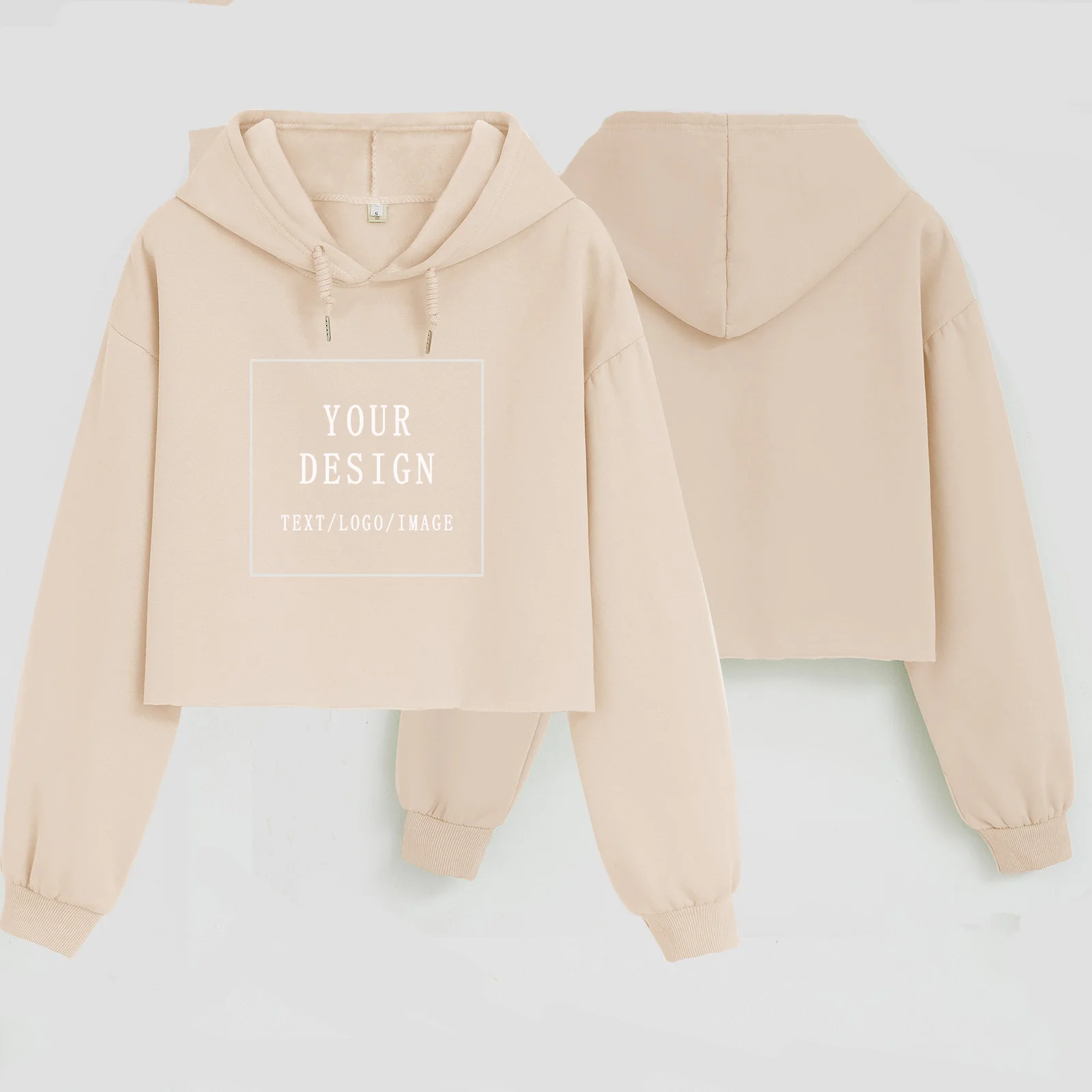 

Новинка 2021, Женская толстовка, индивидуальный принт, логотип DIY, изображение текста, спортивные повседневные Мягкие флисовые кроп-топы, свитшот, Прямая поставка