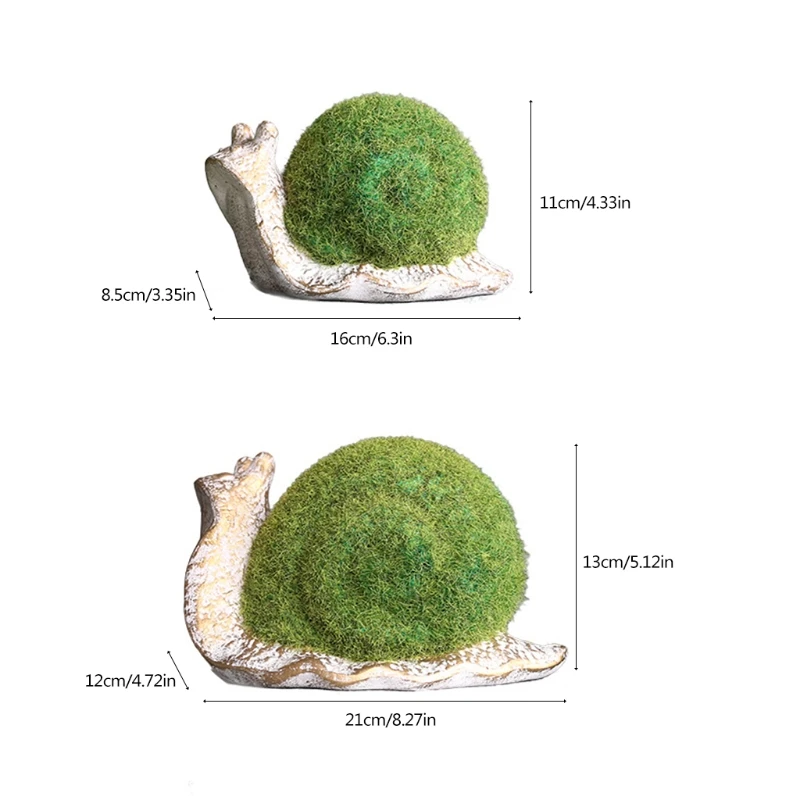 

Cute Snail Ornaments Micro Landscape Figurine Resin Craft Desktop Garden Yard Decoration