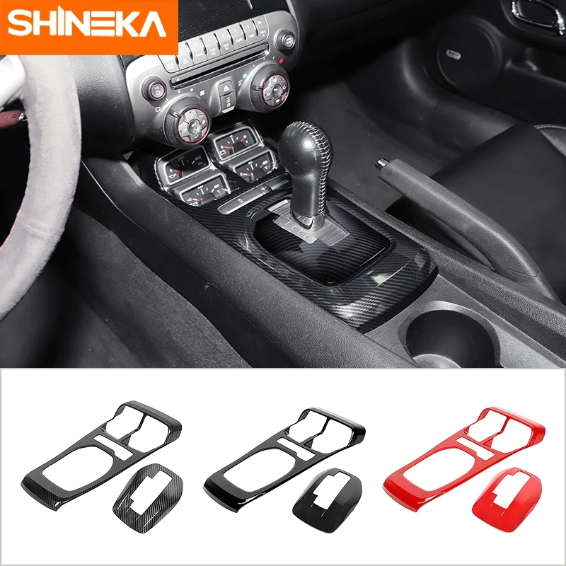 SHINEKA ABS углеродное волокно Gear отделка для переключения передач Cover Trim Stickers Kit Chevrolet