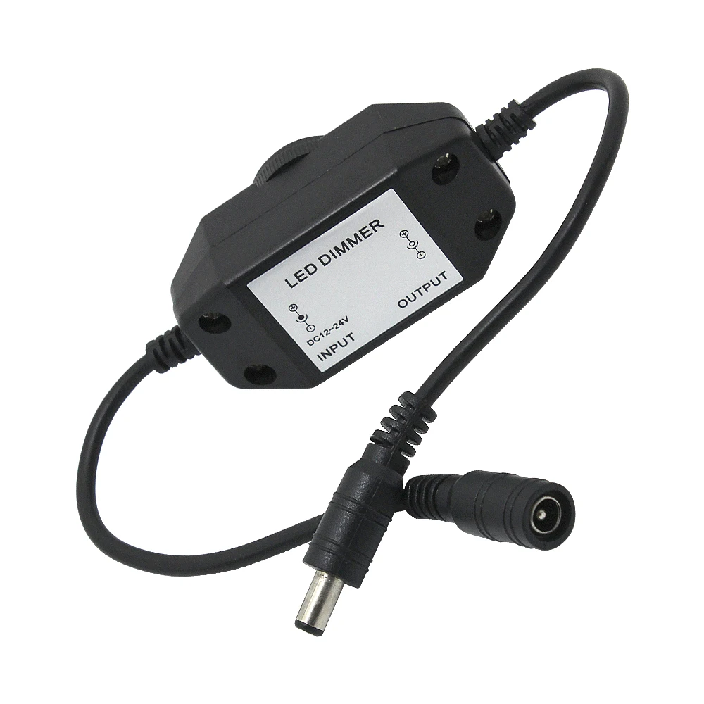 2pcs LED Dimmer Switch Brightness Adjust Controller for Single Color 2835 5050 5730 5630 Strip Light DC 12V 24V Black/White - купить по