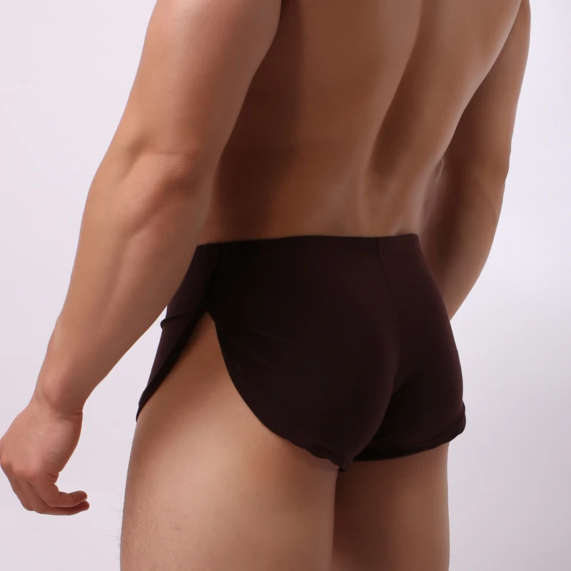 Шорты мужские из вискозы пикантные мягкие дышащие удобные Однотонные трусы с