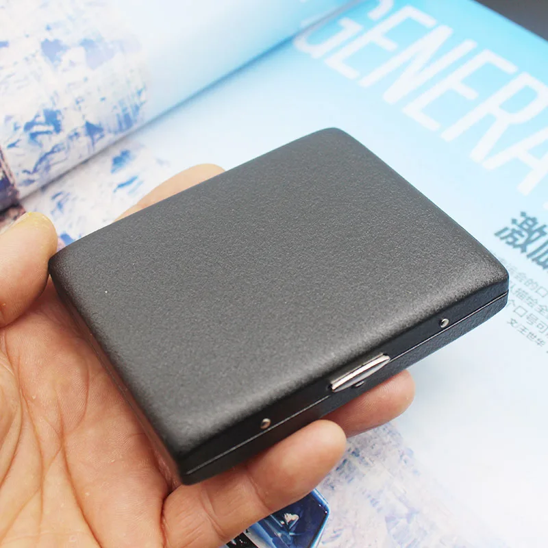 Классический матовый металлический табачный ящик для сигарет держатель