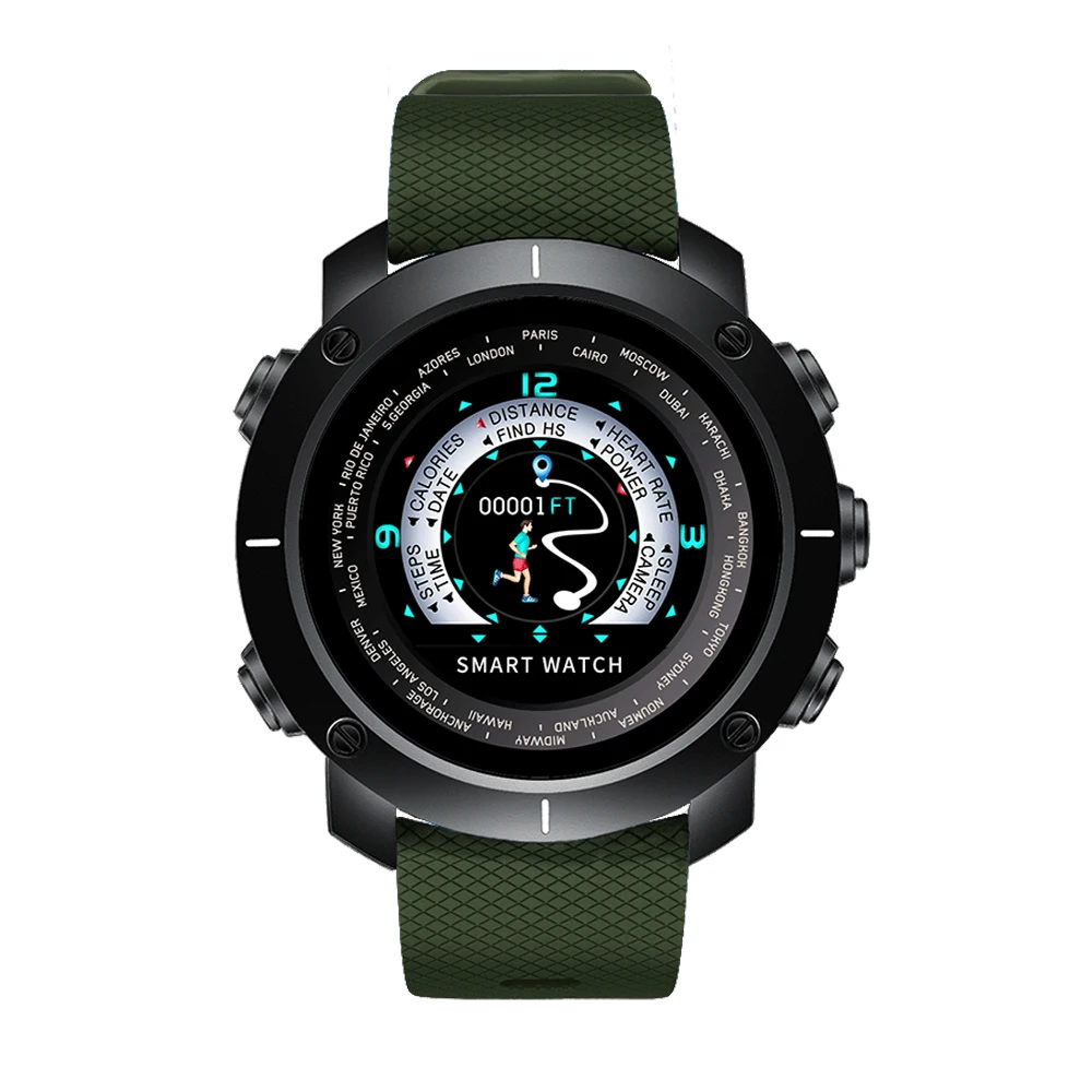 ABS Dial Green Bozlun 3D умные цифровые часы для мужчин, уличные спортивные часы, монитор сердечного ритма, шагомер, калории, фитнес, Bluetooth, умные часы W30 - Цвет: ABS Dial Green