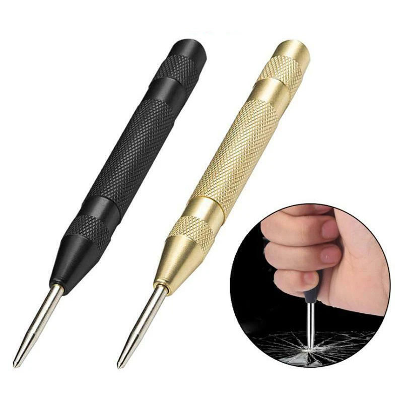 2Pcs Heavy Duty Automatic Center Pin Punch Spring Loaded Metal Wood Press Dent Marking Starting Holes Tool | Инструменты