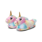 Тапочки детские модные туфли с единорогом тапочки для маленьких девочек кигуруми пижамные тапочки для девочек с единорогом тапочки с животными для мальчиков