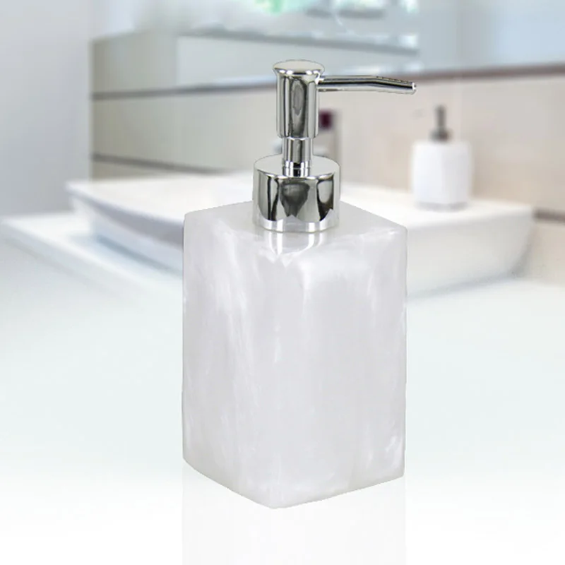 

400/500ml European Press Refillable Bottles Shampoo/Hand Washing/Shower Gel Bottles Resin Marbling For Home Hotel P9
