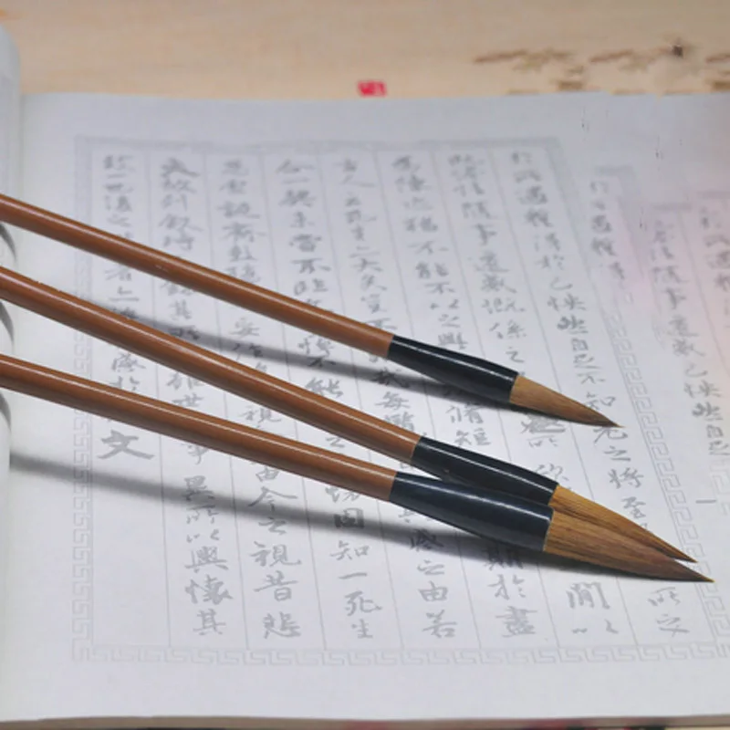 Набор кистей для каллиграфии 6 шт. каллиграфия коричневый цвет + 1 простой