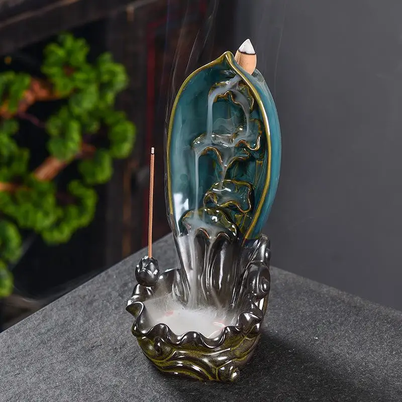 

Курильница с водопадом и дымом, подставка Керамическая для курильницы ручной работы, подарок для матери, домашний декор