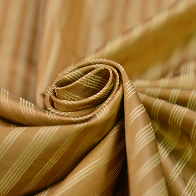 Шелковая ткань dupion в полоску для вечернего платья высокого качества из
