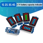 Модуль индикатора емкости литиевых аккумуляторов 1S, 2S, 3S, 4S, 3,7 в, 4,2 в, с синим дисплеем, тестер мощности аккумулятора электромобиля, литий-ионный