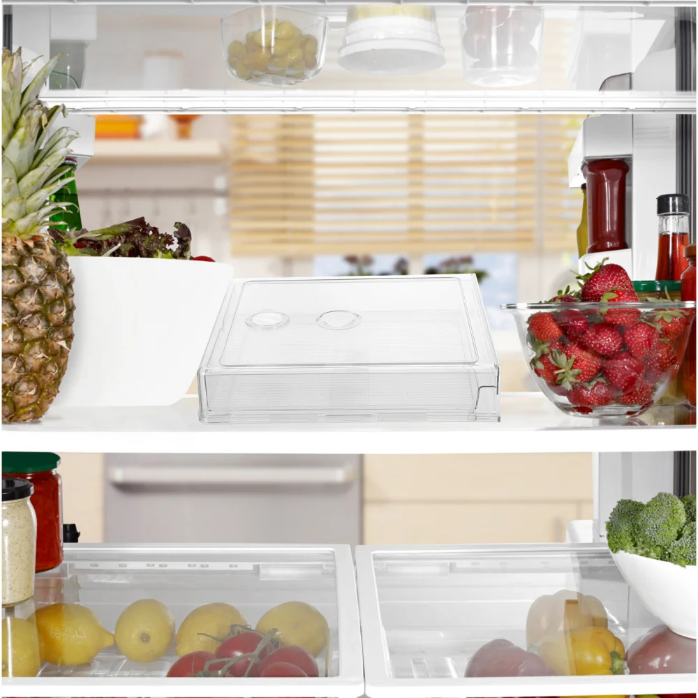 

1Pc Fridge Organizer Bin Dumplings Storage Box Fresh Keeping Fridge Case