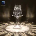 Роскошная Светодиодная настольная лампа, перезаряжаемый сенсорный выключатель, USB, акриловая настольная лампа для бара, отеля, спальни, украшение