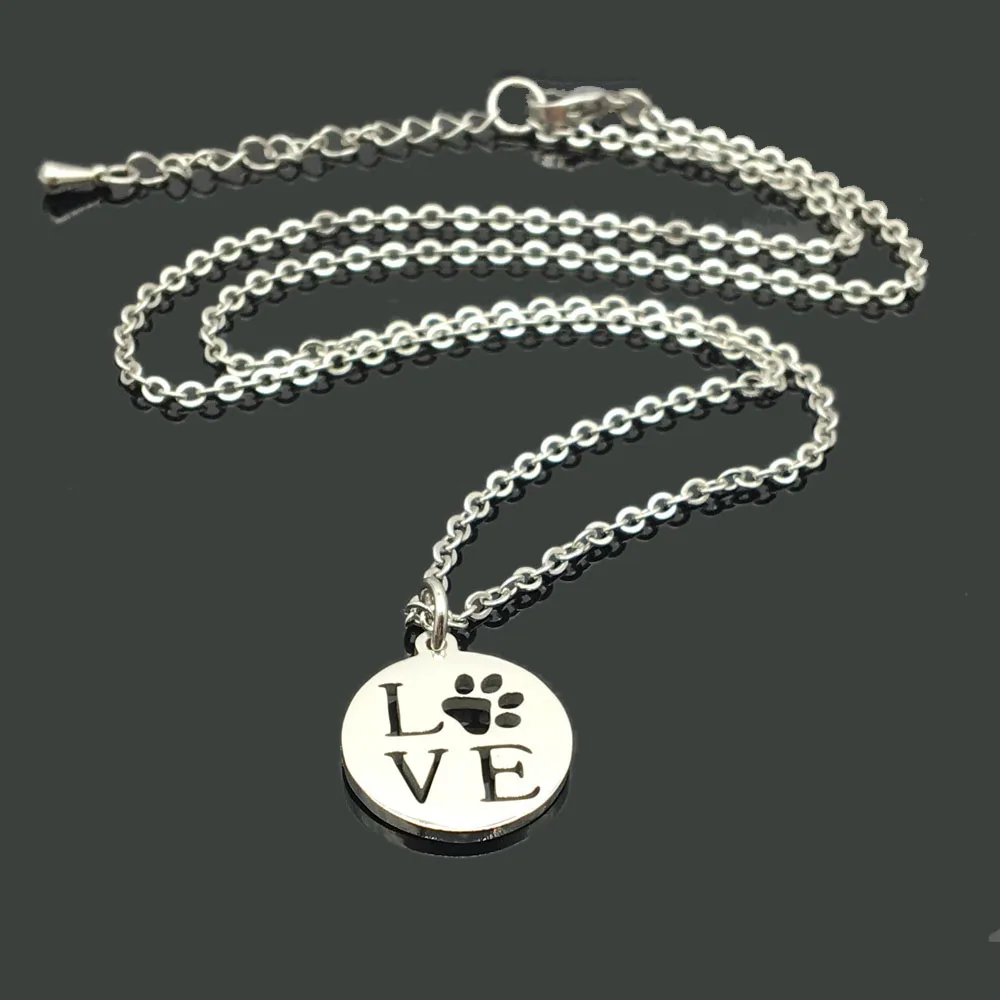 Очаровательное ожерелье цепочка из нержавеющей стали с принтом в виде любимого