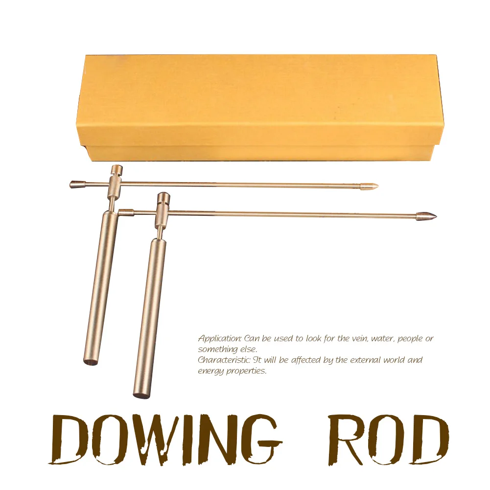 

1pair Dowsing Rod Water Witching Adjustable Detector Portable Copper Flexible Dragon Seeking Outdoor Detachable Tool Energy