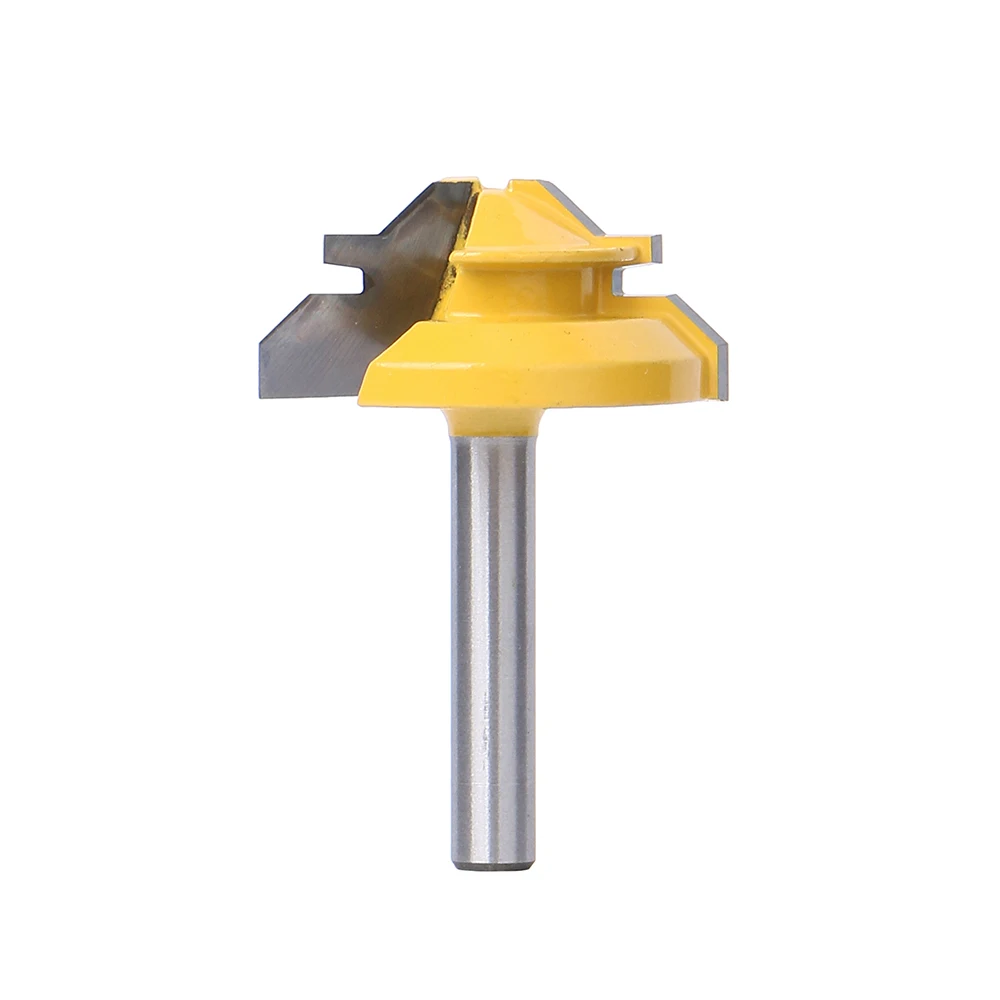 

Woodworker Lock Miter Router Bit 45 Degree Width 1-3/8" Woodworking Drill Bit 1/4" Shank Tenon Cutter Woodwork Milling Cutters