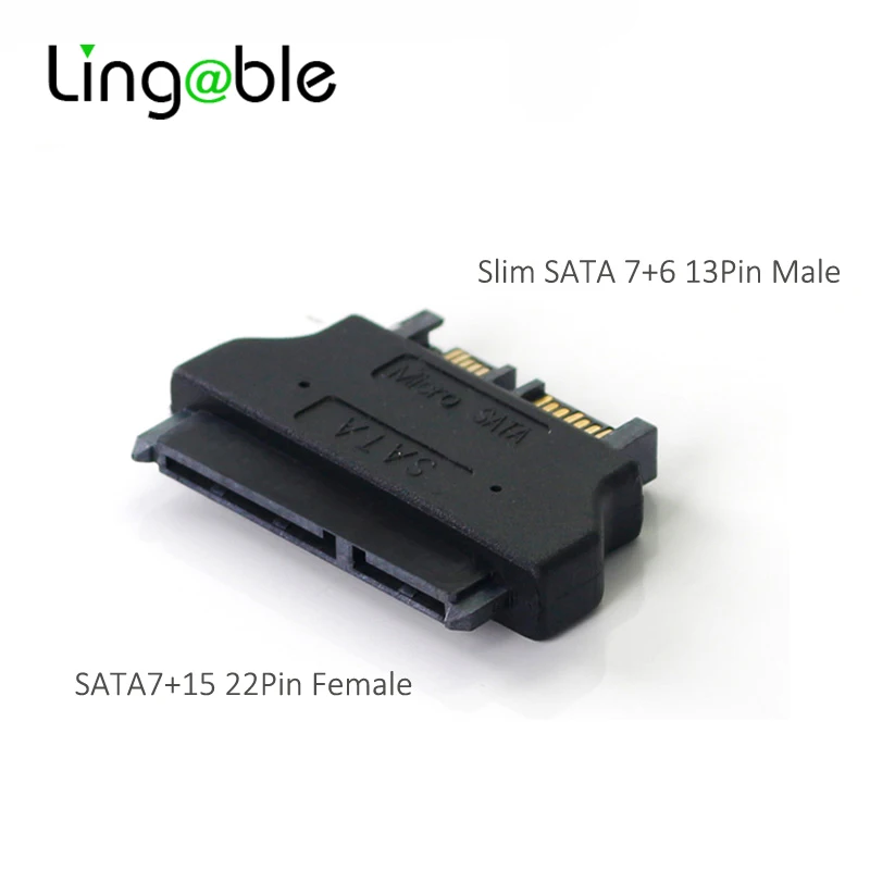 Переходник Lingable SATA Slim 7 + 15 22P Женский на тонкий 6 13P Штекерный разъем | Компьютеры и