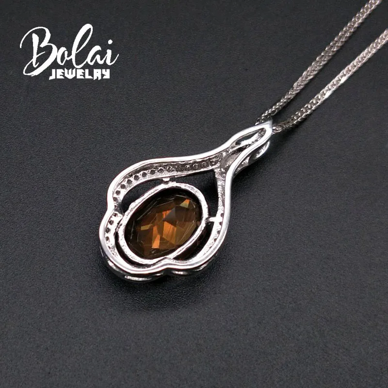 Bolaijewelry, zultanite изменение цвета 10*14 мм драгоценный камень кулон 925 серебро, созданное изменение цвета, модные украшения для девочек
