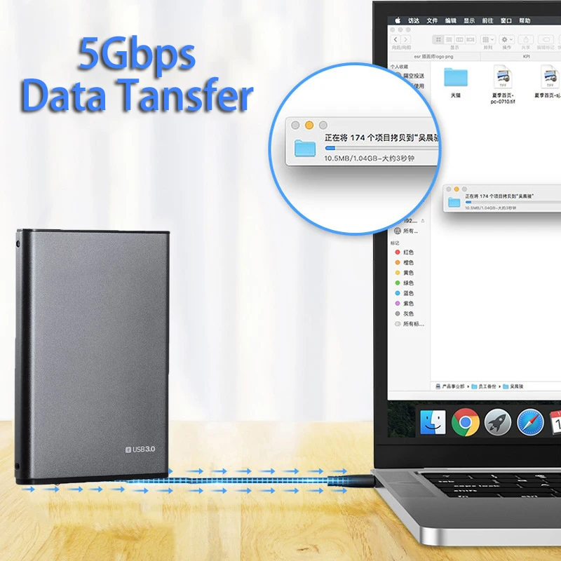 Алюминиевый корпус для внешнего жесткого диска с USB 3 0 на SATA 2 5 дюйма Ультратонкий