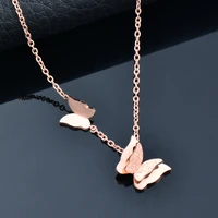 sinleery stainless steel necklaces rose gold color link chain neckalce jewelry for women gift for girlfriend xl307 ssk