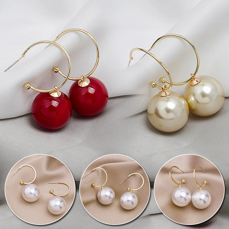 

Women's Earrings Exaggerated Large Pearl Earrings Fashionable