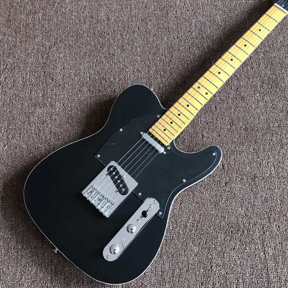 

custom shop,classical 6 Strings Maple fingerboard Electric Guitar.black color guitarra with Chrome hardware