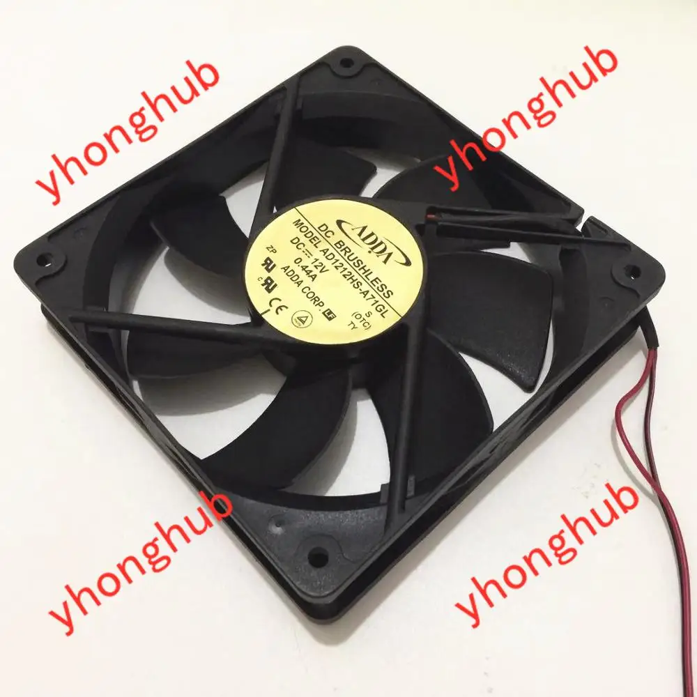 Охлаждающий вентилятор для сервера ADDA AD1212HS-A71GL S, постоянный ток 12 В, 0,44 А, 2 провода