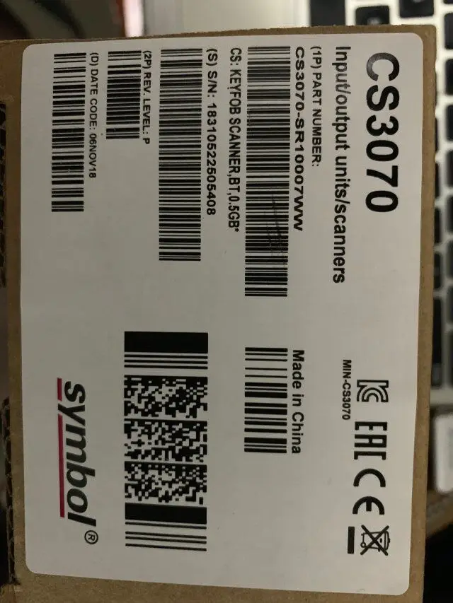 Зебра технологии CS3070-SR10007WW серии CS3000 Companion сканер, пакетный/bluetooth-сканер комплект, 1D лазер, 512 МБ, USB кабель