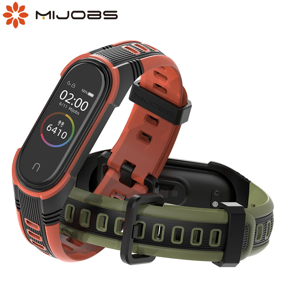 Mijobs Mi Band 5 ремешок на запястье для Xiaomi спортивный браслет силиконовые аксессуары 4
