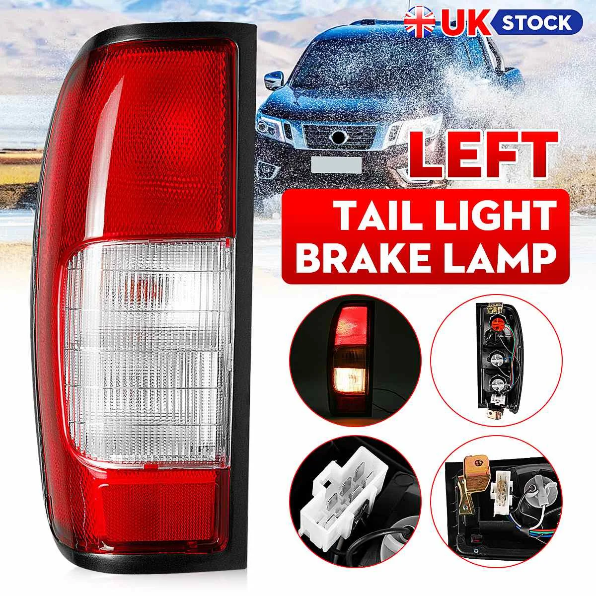 

Pair For Nissan Navara D22 D23 Pickup 1997-2015 Tail Light Brake Lamp Light With Bulb Wire Harness RLN026-EU-R/RLN026-UK-L