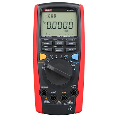 UNI-T UT71E Цифровой мультиметр Ture RMS AC DC метр Вольт Ампер Ом Емкость Temp Тестер Подсветка с USB интерфейсом