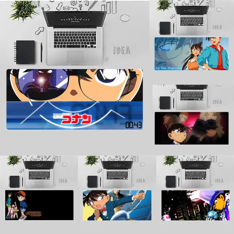 

Detective Conan anime Keyboards Mat Rubber Gaming mousepad Desk Mat Desk Table gamer Large Mouse pad Mat Non-slip Laptop Cushion